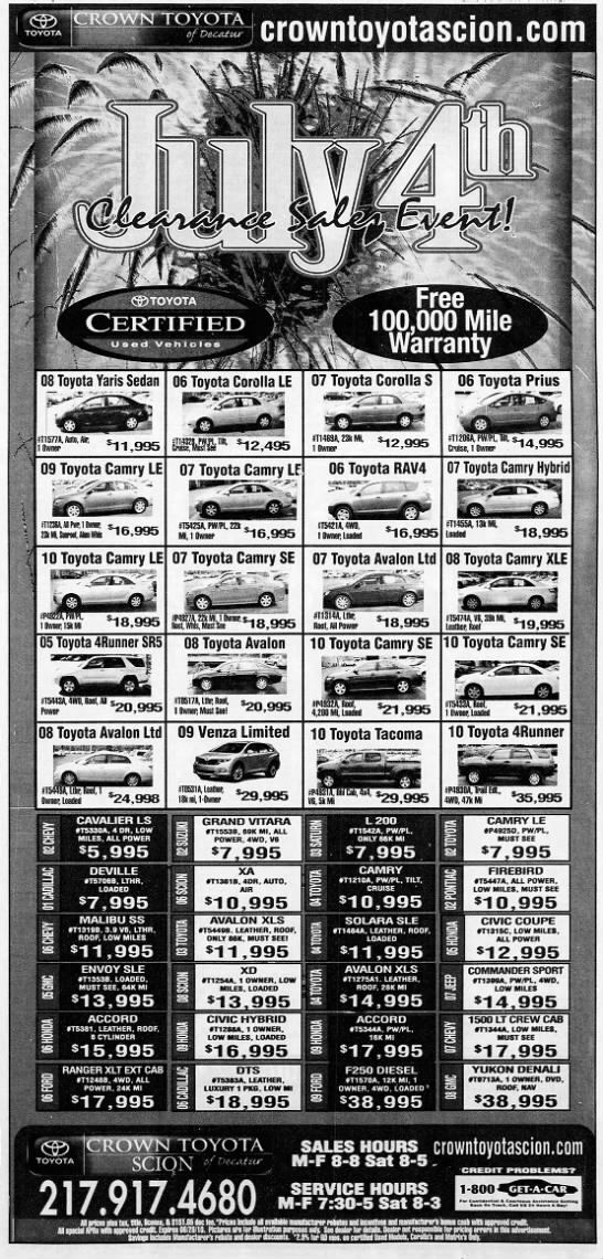 2010 Crown Toyota ad